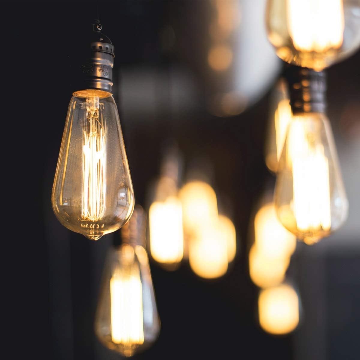 Lepro E27 LED Vintage Glühbirne, 4.8Watt 470 Lumen Birne, Ersetzt 40W ST64 Retro Lampe, 2500Kelvin Warmweiß E27 Retro Beleuchtung, 360° Led Filament, 6er Stück