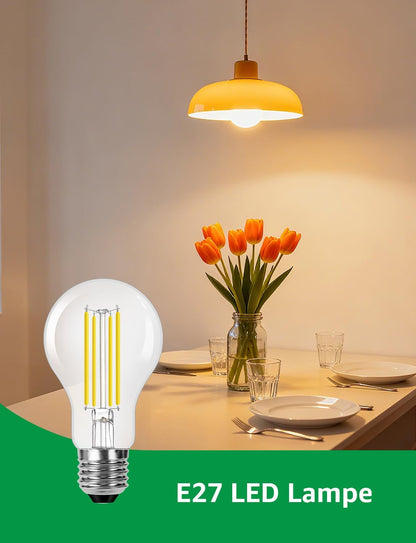 Lepro Energieklasse A E27 LED Warmweiss, 3.8W 806 Lumen Glühbirne E27, Nicht Dimmbar, A60 Led Birne, 2700 Kelvin Warmweiß, 300° Abstrahlwinkel Energiesparlampe, ersetzt 60W Leuchtmittel, 4 Stück