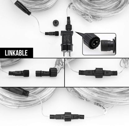 LE 10m LED Lichterschlauch 240 LEDs wasserfest Warmwei? f¨¹r Innen Au?en Party Hochzeit Weihnachten Dekolicht Warmwei?