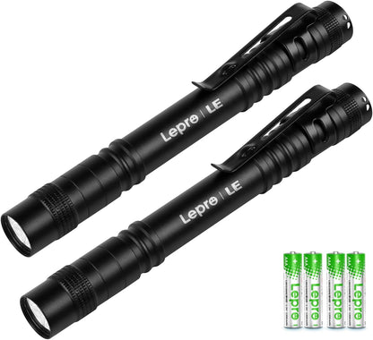 Lepro Taschenlampe, Mini LED IPX4 Wasserdicht Stiftlampe, 3 Modi Handheld Taschenlampe Klein, Stift Lampe perfekt f¨¹r Inspektion, Arbeit, Reparatur (2 St¨¹ck)