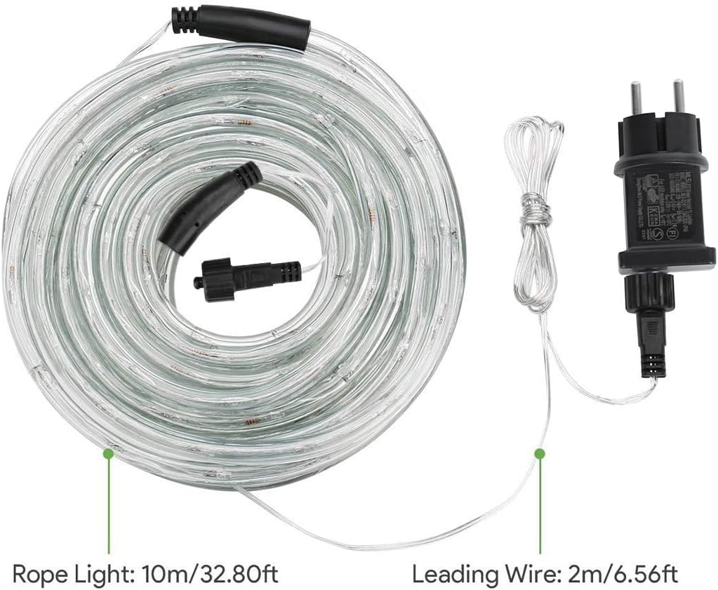 LE 10m LED Lichterschlauch 240 LEDs wasserfest Warmweiß für Innen Auße – Lepro DE