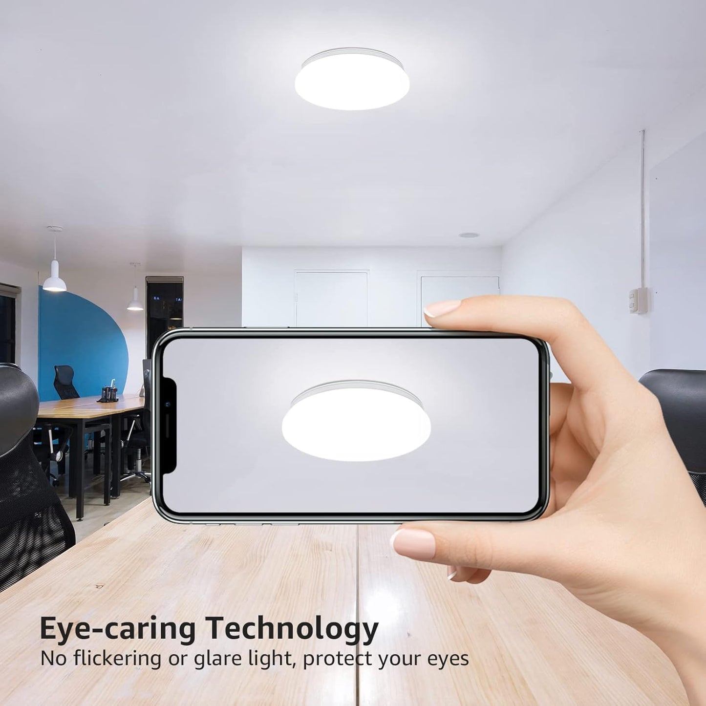 Lepro Deckenlampe 18W, LED Deckenleuchte Bad 1200LM Ø28cm 5000K für Badezimmer Flur Küche Wohnzimmer Schlafzimmer Balkon Licht, Rund Kaltweiß Badezimmerlampe, LED Panel Flach Lampe, IP20 Badlampe