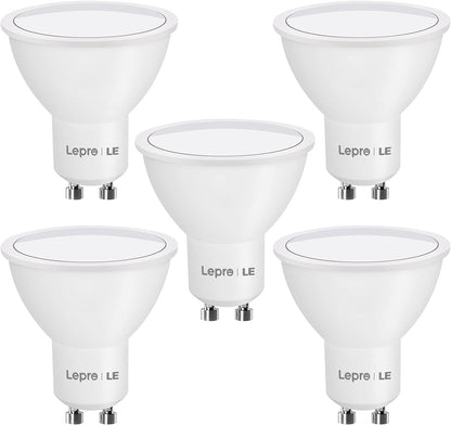 Lepro GU10 LED Kaltweiss, 4W 345 Lumen LED GU10 Kaltweiß, Leuchtmittel 5000 Kelvin Kaltweiss, LED Lampe GU10 Nicht Dimmbar, 5er Pack