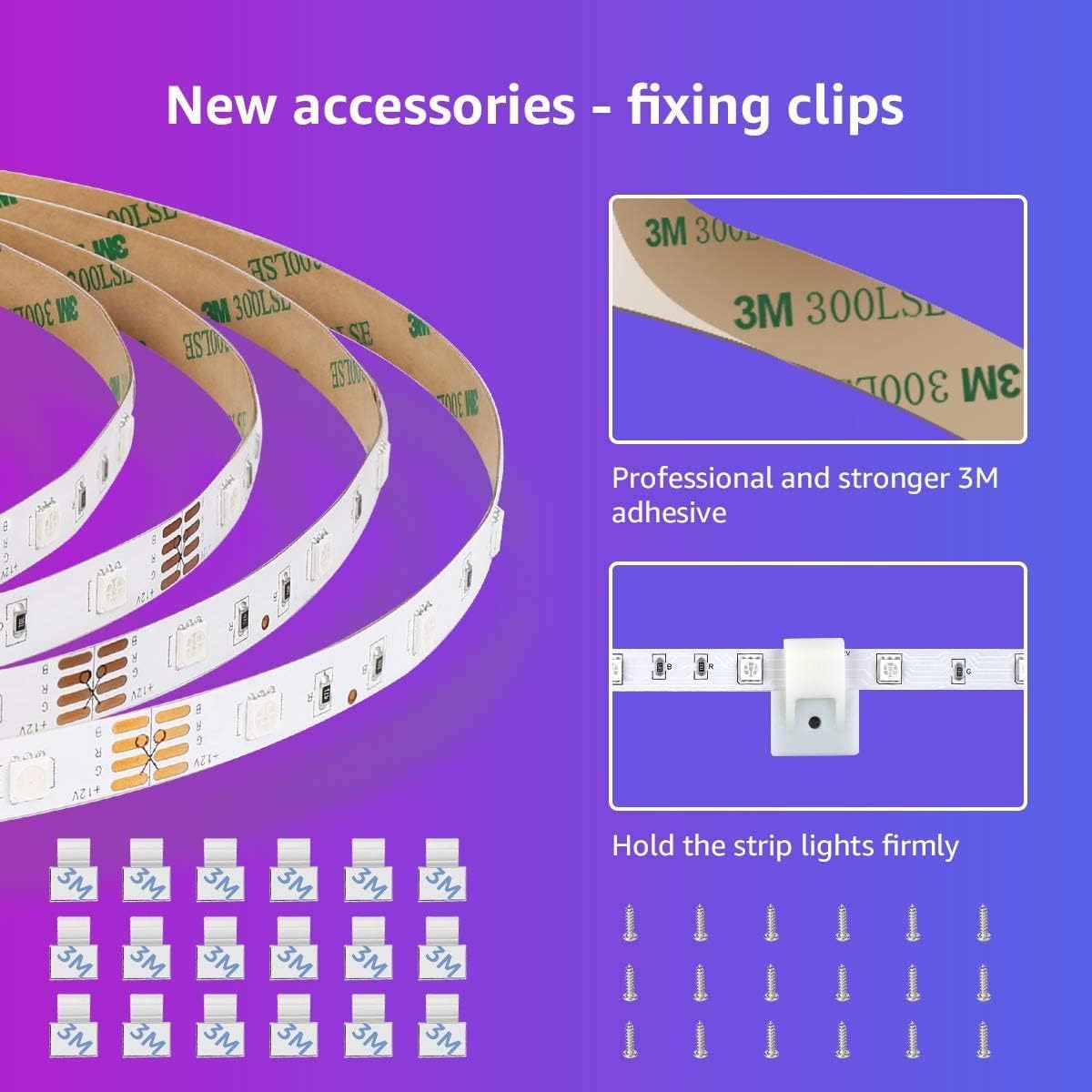 Lepro LED Strip 20M(2x10M), LED Streifen Musik Lichterkette mit Fernbedienung, Band Lichter, RGB Dimmbar Lichtleiste Light, Lichtband Leiste, Bunt Kette für Party Weihnachten Deko