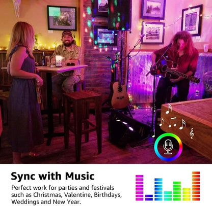 LE Smart LED Strip 10M, 2x5M, Musik Sync, RGB 300 LEDs, Wifi LED Streifen, Superhell 5050 Selbstklebend Lichtband Wlan, Lichterkette mit Fernbedienung, Kompatibel mit Alexa, App, Google Home