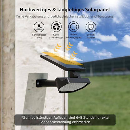 Lepro Solarlampen für Außen Garten, IP65 Solarleuchten mit Drehbaren Solar Panel, 2-in-1 Solar Strahler Außen mit 2 Beleuchtungsmodi, Solar Wegeleuchten für Gärten, Eingang, Garage, 4 Stück Warmweiß