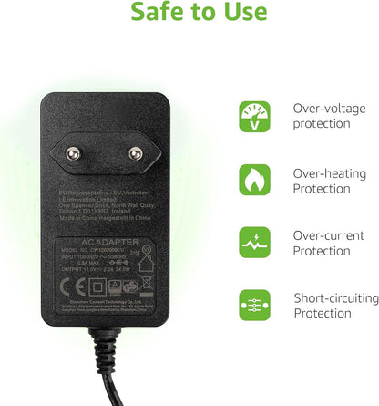 LE LED Trafo 12V Netzteil DC, LED Strip EU Stecker 12 Volt 2A Adapter Power Supply für SMD 3528/5050 LED Streifen, AC 100-240 Netzadapter, 24W Maximal Steckernetzteil, Transformator Strom für Band