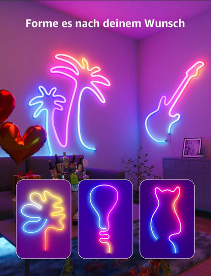 Lepro Neon AI LED Strip 6m, RGB LED Streifen mit App-, Musik- und Sprachsteuerung, kompatibel mit Alexa & Google Assistant, für Wohnzimmer, Gaming, Party, Wanddeko, Personalisierter KI-Lichtdesigner