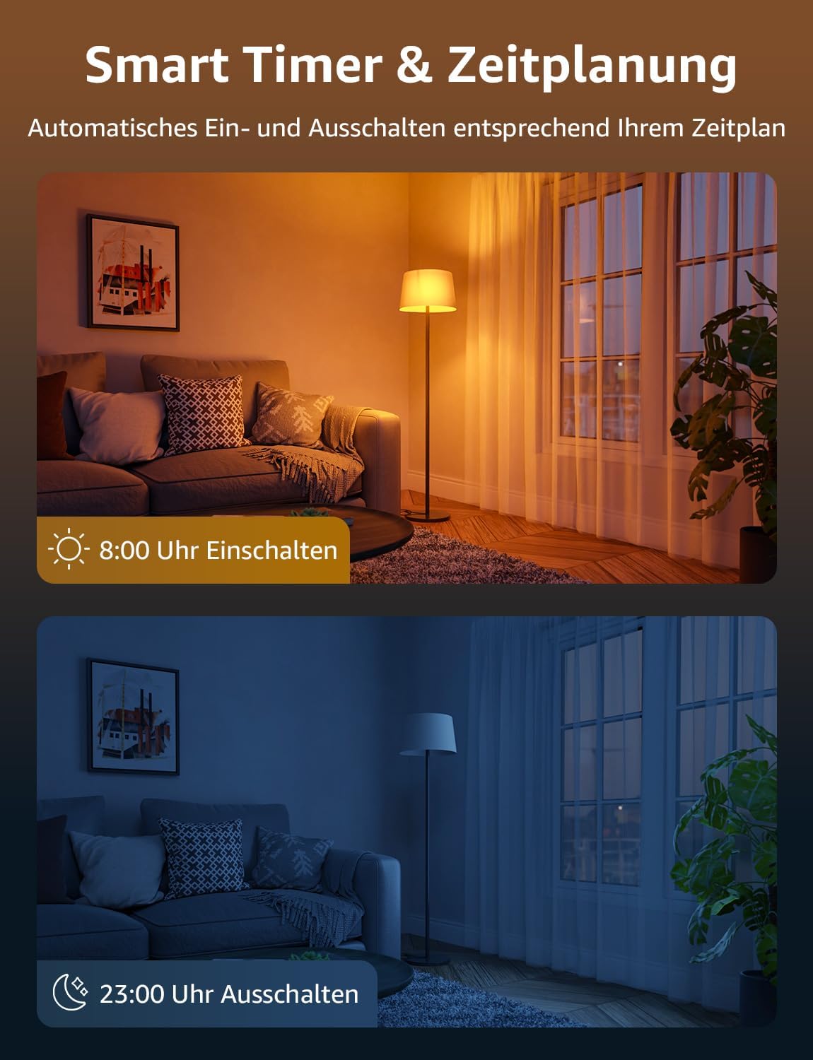 Lepro Al Smart Glühbirne B3, E27 WLAN/Bluetooth Smart Bulb 1521lm Dimmbar, Foto-zu-Licht, Personalisierter KI-Lichtdesigner, Sprachsteuerung/Musik Sync, Kompatibel mit Alexa/Google Assistant
