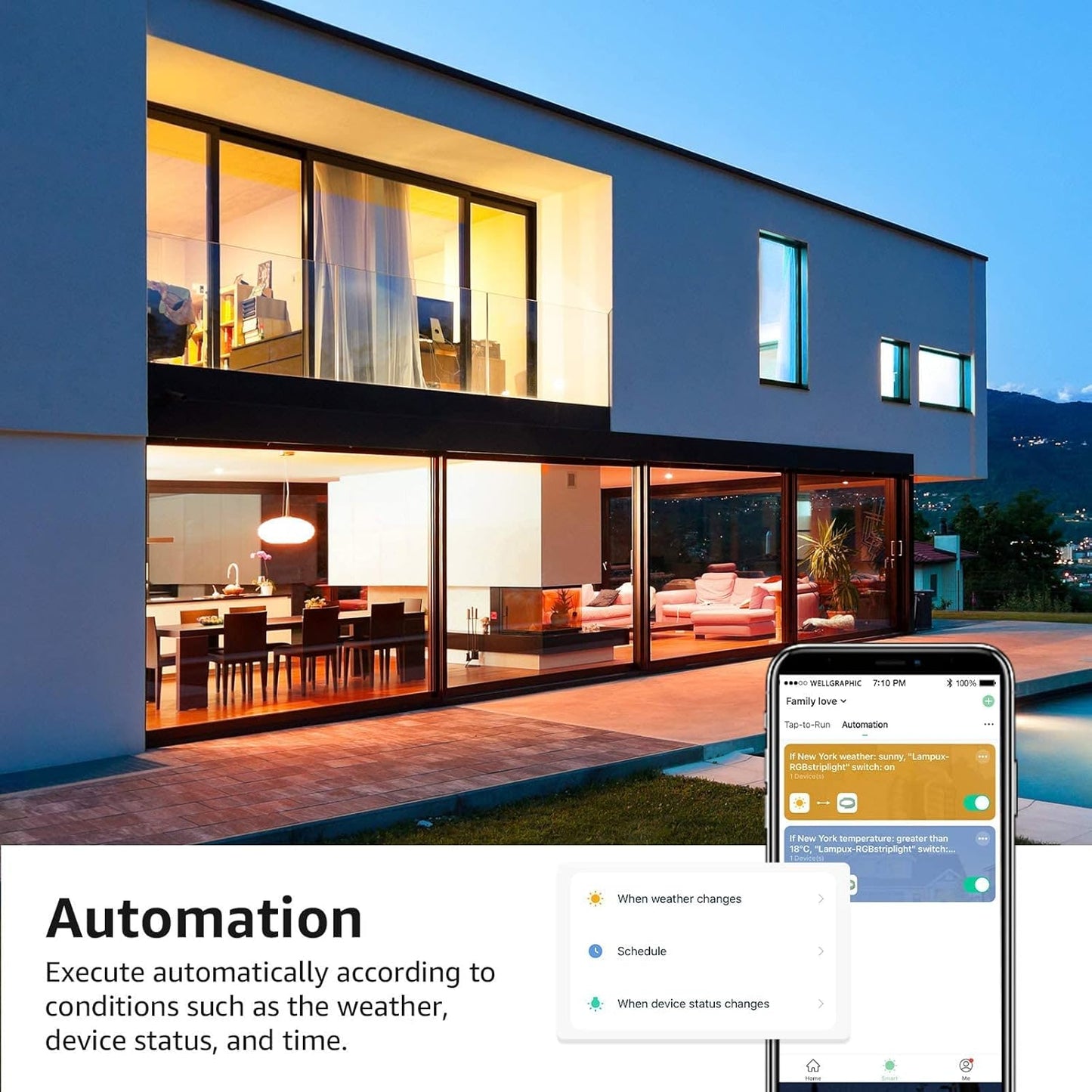 Lepro LED Strip Alexa 10M, 2x5M, RGB Dimmbar 300 LEDs, LED Streifen Wifi, Wlan LED Band,Selbstklebend Superhell Lichtband Lichterkette Stripes mit Fernbedienung, Kompatibel mit Alexa,App,Google Home