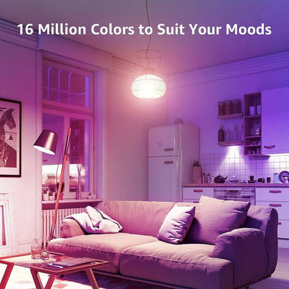 Lepro Smarte Glühbirnen E27, Smart WiFi LED-Lampe, 9W 806 LM WLAN Dimmbar Birne, Mehrfarbige, App Steuern Kompatibel mit Alexa Echo, Google Home, Warm-/Kaltesweiß licht (nur 2,4 GHz)