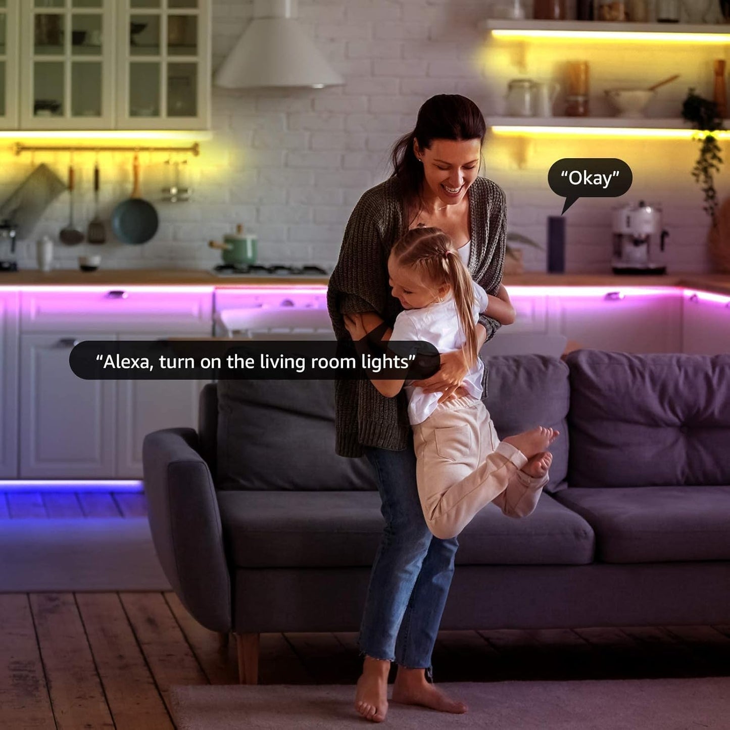 Lepro Smart LED Strip 10M(5M*2) Musiksteuerung, Wifi LED Streifen RGB Dimmbar, Wlan LED Band,Superhell Lichtband Selbstklebend, Lichterkette mit Fernbedienung, Kompatibel mit Alexa, App, Google Home