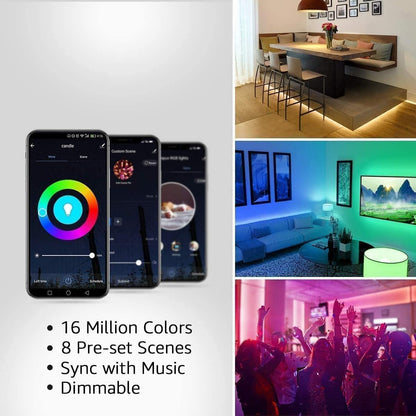 LE Smart LED Strip 10M, 2x5M, Musik Sync, RGB 300 LEDs, Wifi LED Streifen, Superhell 5050 Selbstklebend Lichtband Wlan, Lichterkette mit Fernbedienung, Kompatibel mit Alexa, App, Google Home