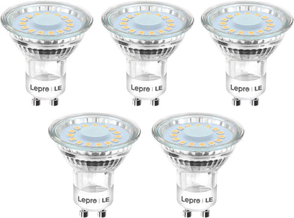 Lepro GU10 LED Lampe, 4W 325 Lumen LED Leuchtmittel ersetzt 50W Halogenlampen, 5000 Kelvin Kaltweiss, 110°Strahlwinkel Reflektorlampen, 10 Stück
