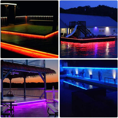 LE 20M LED Stripes, 5050 SMD LEDs, 220V-240V LED Streifen, Superhelle mehrfarbig RGB, IP65 wasserdichte außere dekorative Lichterketten