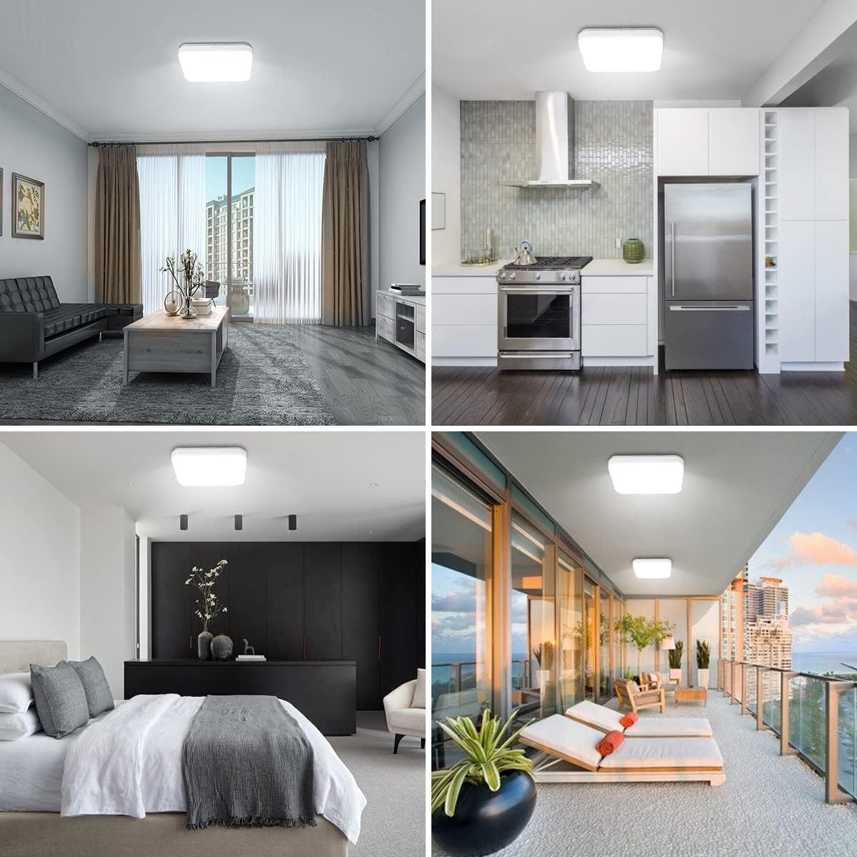 Lepro 24W LED Deckenlampe, IP44 Badezimmerlampe, 2400LM Deckenleuchte Bad Licht für Flur, Küche, Balkon, Korridor, Schlafzimmer, LED Lampe Badlampe Deck, 5000K Kaltweiß, Ø23cm