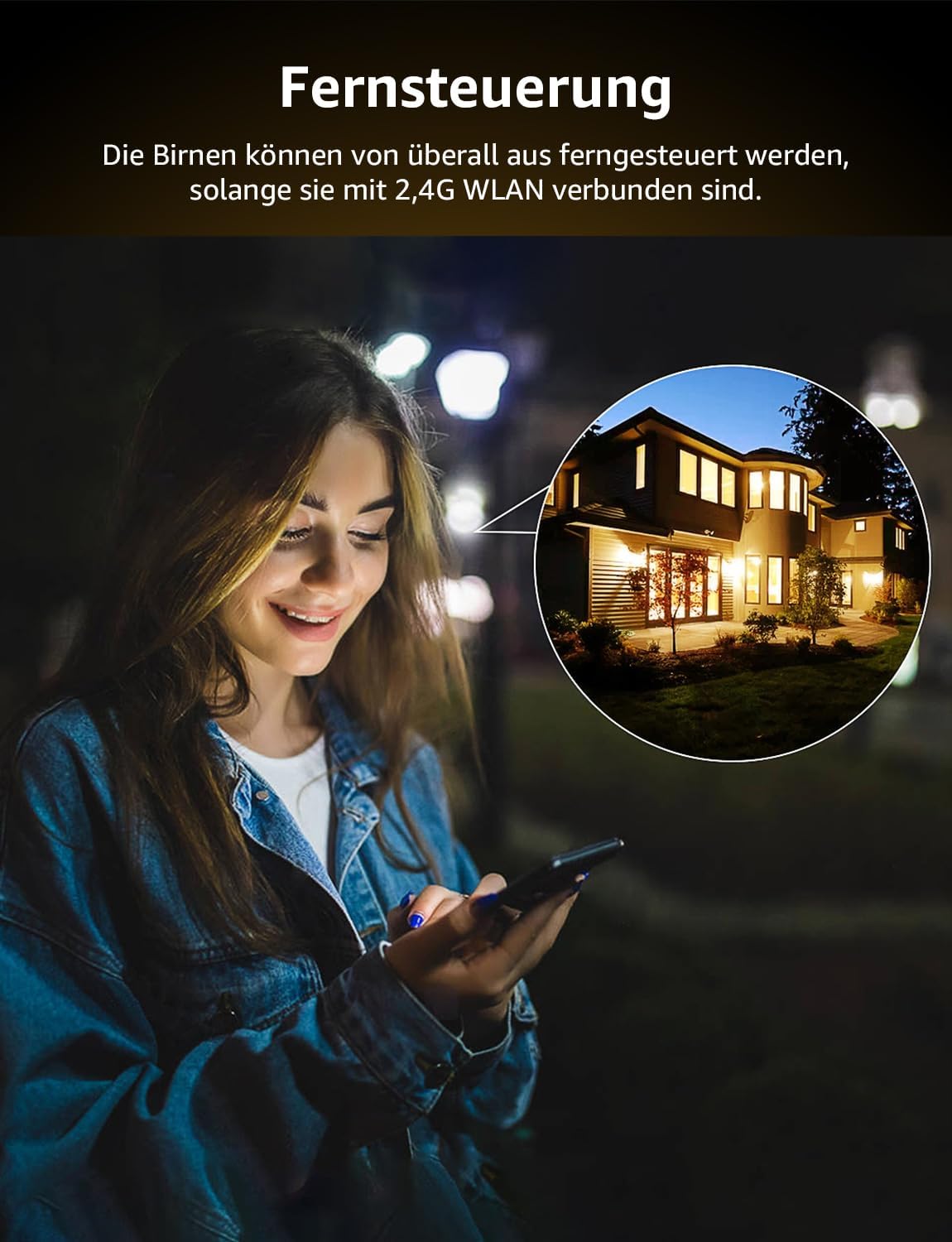 Lepro E27 Smart Lampe, 9W Smart Glühlampen WLAN LED Birnen WiFi LED Light Bulb 806LM Smart Home Lampen Dimmbare Birne, 2.4 GHz, Dimmbares Warmes Licht, Kompatibel mit Alexa Echo, Google Home, 1 Pack