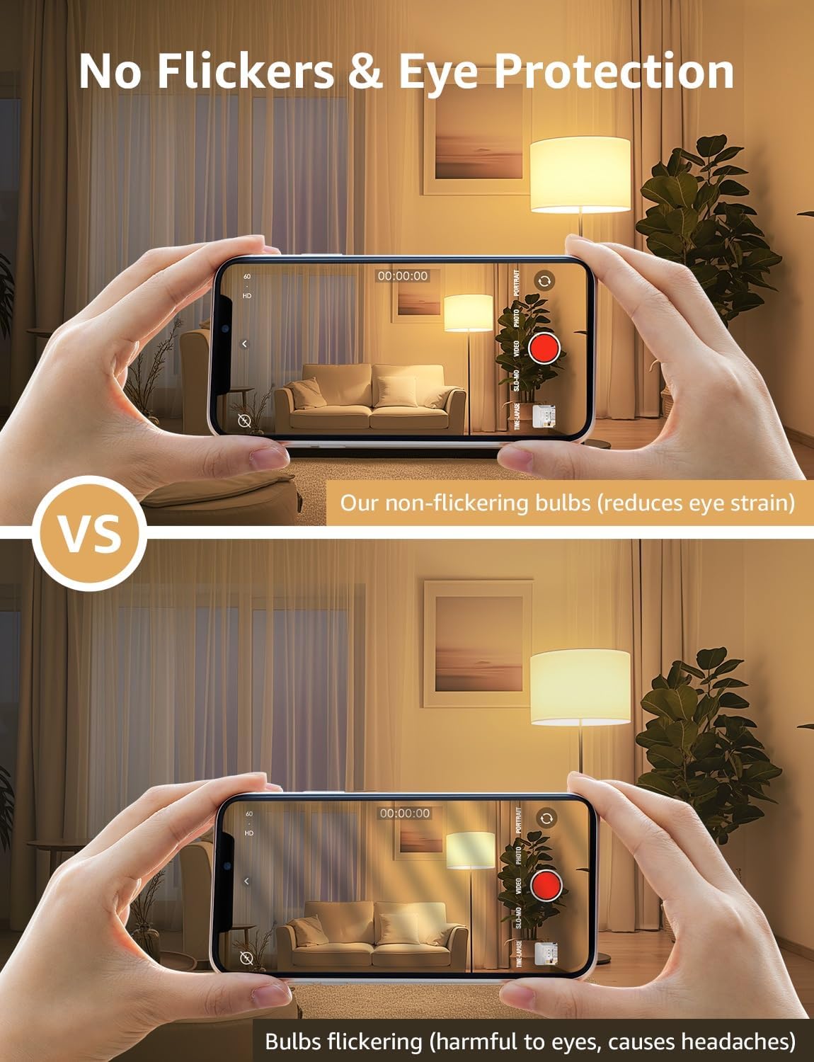 Lepro E27 LED Warmweiss Dimmbar Glühbirne, 8.5 Watt 806 Lumen Leuchtmittel, ersetzt 60W Halogenlampe, 2700K Warmweiß, A60 LED Birne Lampe, 180°Abstrahlwinkel, Energiesparlampe, 6 Stück