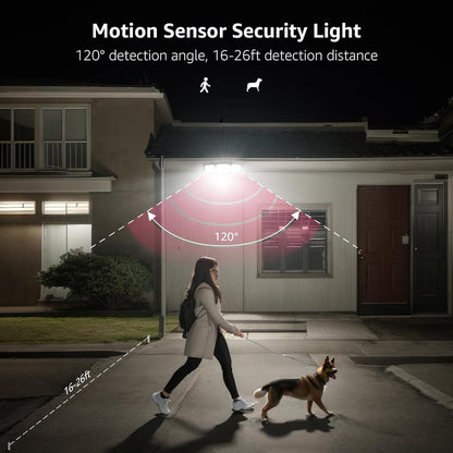 Lepro Solarlampe für Außen mit Bewegungsmelder, 3 Verstellbarer Kopf 1200LM 72 LED Solar Aussenleuchte, Solar Außenleuchte IP65 Wasserdicht, Wandleuchte 270 ° Winkel 360 Drehbar für Garten, Balkon