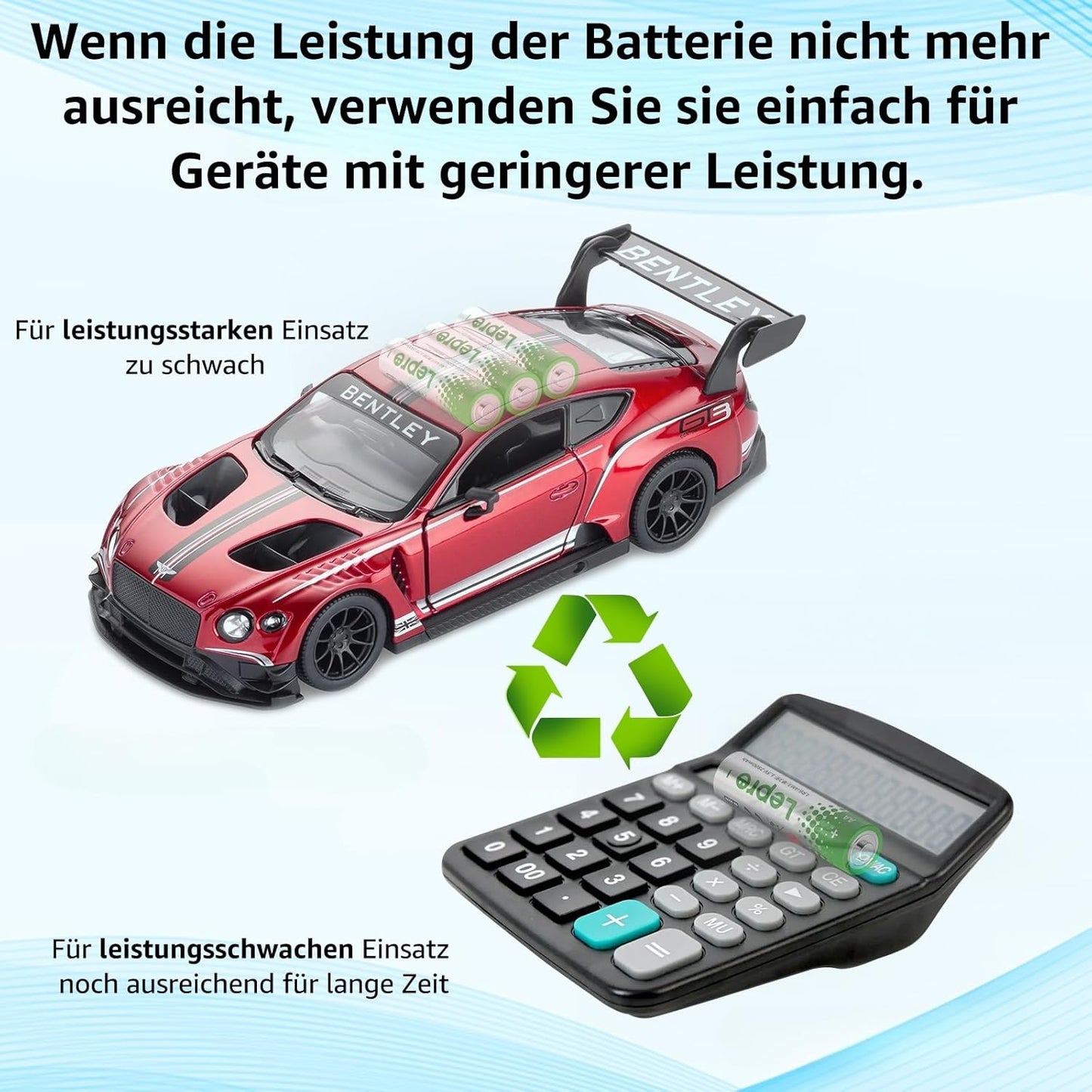 Lepro AA Batterien, 100 Stück, Alkaline Batterie AA mit 1.5V - Langlebig, Leistungsstark & Auslaufsicher, Ideal für Fernbedienungen, Spielzeug, Uhren, Taschenlampe UVM