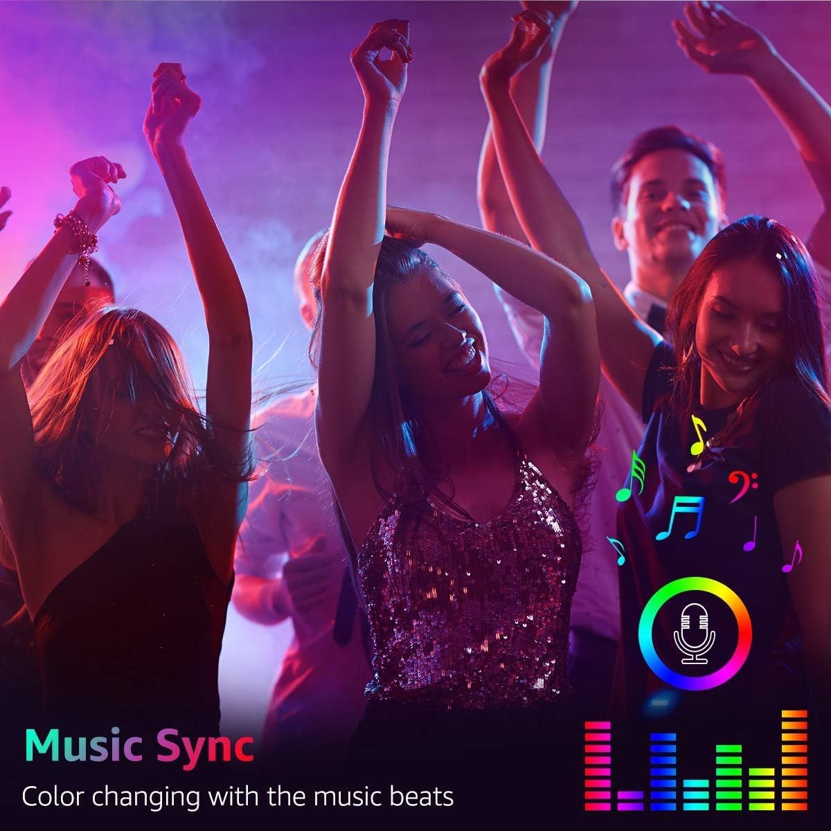 Lepro LED Strip 20M(2x10M), LED Streifen Musik Lichterkette mit Fernbedienung, Band Lichter, RGB Dimmbar Lichtleiste Light, Lichtband Leiste, Bunt Kette für Party Weihnachten Deko