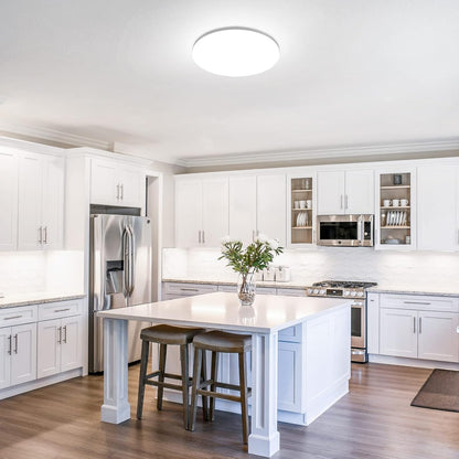 Lepro 24W LED Deckenlampe, LED Deckenleuchte IP54 Wasserfest, 5000K 2400LM Badezimmer Lampe, Rund Badlampe Decke, ideal für Bad Schlafzimmer Flur Küche Wohnzimmer , Kaltweiß, Ø28cm [Energieklasse F]