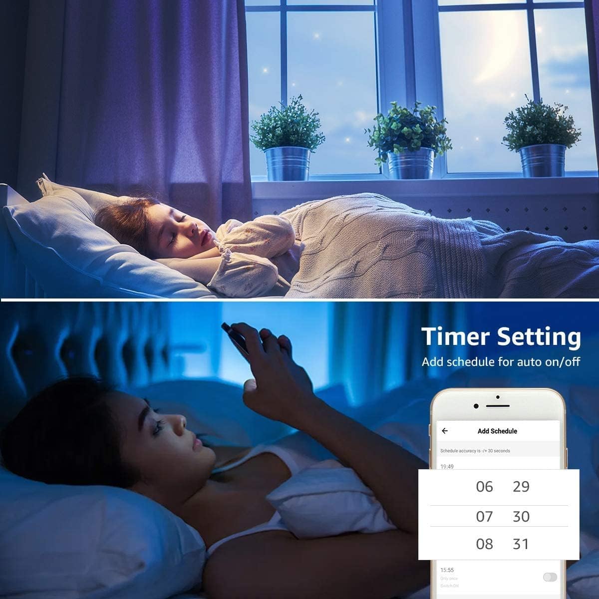 LE LED Strip Smart 5M Wasserdicht, RGB 150 LEDs, 5050 SMD Wifi LED Streifen, 12V, Selbstklebend LED Lichterkette, Flexibel LED Band, LED Leiste, LED Lichtband IP65, Netzteil und Controller enthalten