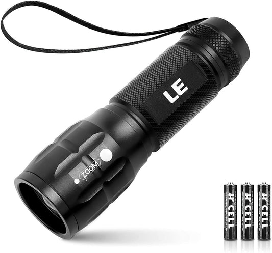 LE LED Taschenlampe Klein, LE1000 Extrem Hell Zoombare Mini Taschenlampen Batteriebetrieben für Kinder, Tragbare Flashlight, Wasserdichte Torch, Handlampe für Camping, Outdoor, Wandern, Notfälle