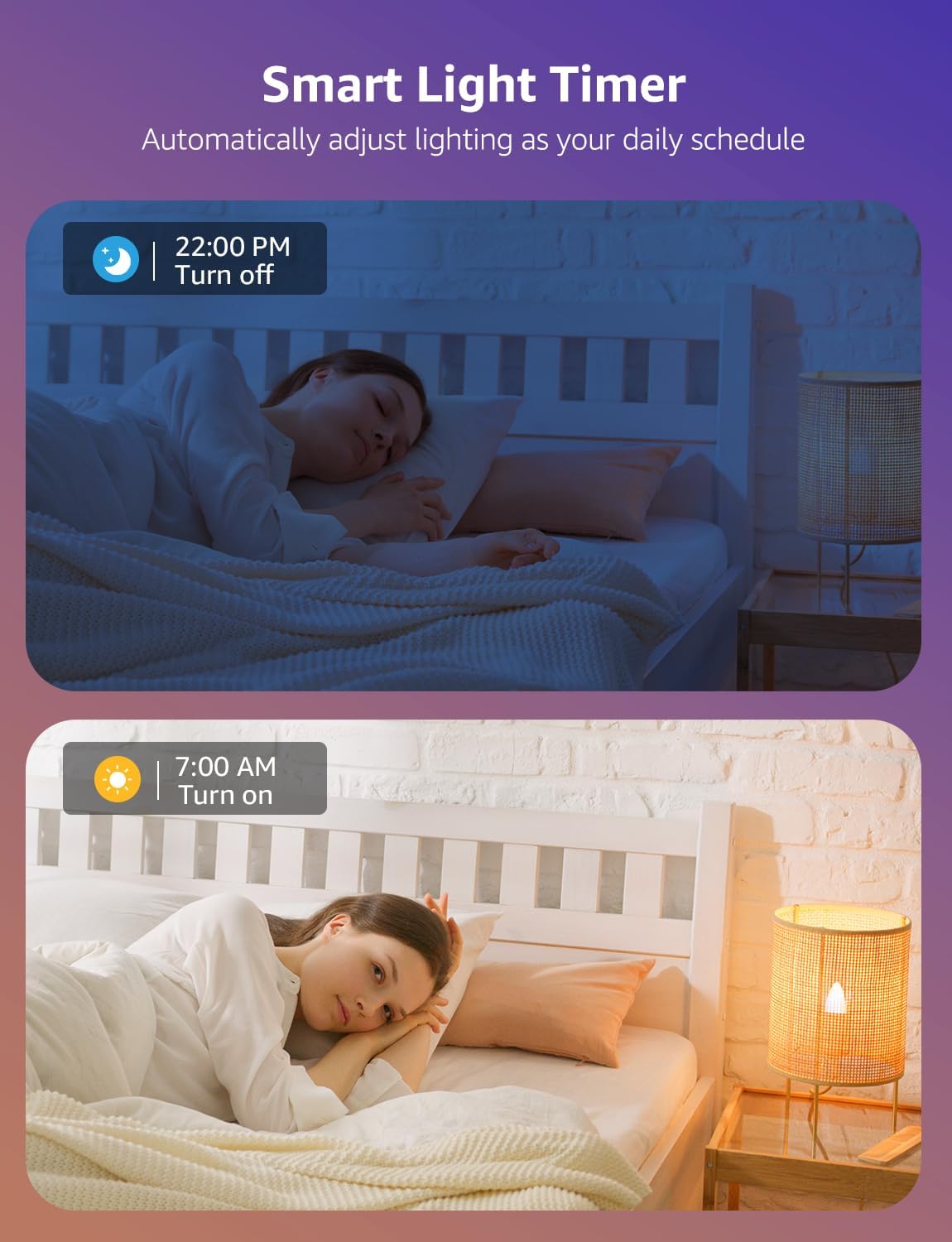 Lepro AI Smart Glühbirne BC1, E14 Smart LED Lampe 4.9W 470LM Dimmbar, Großes Sprachmodell LLM, Farbwechsel mit Musik Sync/Eingebautes Spracherkennung, Bluetooth Sofortige Kopplung, 2 Stück