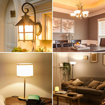 Lepro E14 LED Warmweiss, Glühbirne E14, 4.9W 470 Lumen, ersetzt 40W Glühlampe, C37 2700K Warmweiß Kerzenleuchten Nicht Dimmbar, 200° Leuchtmittel, 3 Stück