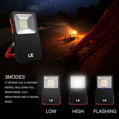 LE LED Campinglampe, Superhell 700 Lumen Wiederaufladbare Suchscheinwerfer mit 5400mAh Powerbank, Magnete & Haken, Dimmbar Notfallleuchte mit 3 Lichtmodi f¨¹r Stromausf?llen, Wandern, Zelt, usw.