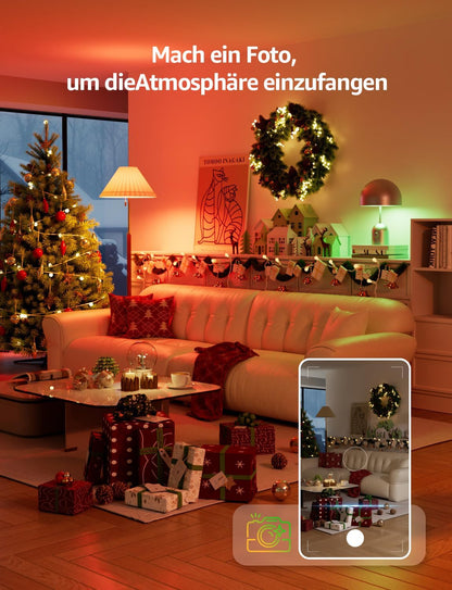 Lepro AI Smart Glühbirne BP1, G45 E14 LED Lampe Dimmbar 4.9W 470LM RGB+CCT, Personalisierter KI-Lichtdesigner mit Sprachsteuerung/Musik Sync, Kompatibel mit Alexa/Google, WiFi & Bluetooth, 2 Stück