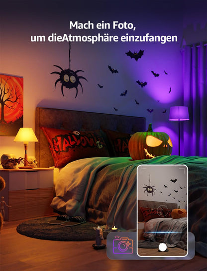 Lepro Al Smart Glühbirne B3, E27 WLAN/Bluetooth Smart Bulb 1521lm Dimmbar, Foto-zu-Licht, Personalisierter KI-Lichtdesigner, Sprachsteuerung/Musik Sync, Kompatibel mit Alexa/Google Assistant, 4 Stück