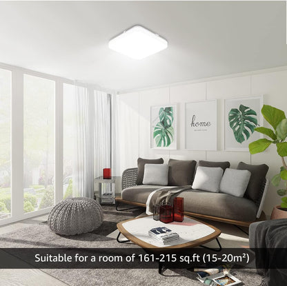 Lepro 24W LED Deckenlampe, IP44 Badezimmerlampe, 2400LM Deckenleuchte Bad Licht für Flur, Küche, Balkon, Korridor, Schlafzimmer, LED Lampe Badlampe Deck, 5000K Kaltweiß, Ø23cm