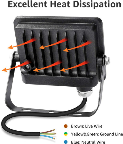 Lepro LED Strahler Außen 2 Stücke, 20W LED Fluter, Superhell 1700LM Außenstrahler 5000K Kaltweiß IP65 Wasserfest Aussenstrahler, Aussenlampe für Hinterhof, Auffahrt, Türen, Garage, Flur, Garten