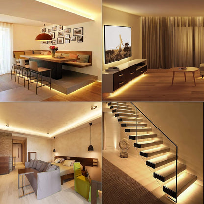 Lepro LED Strip Warmweiss, 5M LED Streifen 12V Selbstklebend, Band mit 300 Stück 2835 LEDs 2300 Lumen, 3000K Warmweiß Leiste, Weiß DIY Lichtband für Innen Heim Küche Deko, kein Netzteil