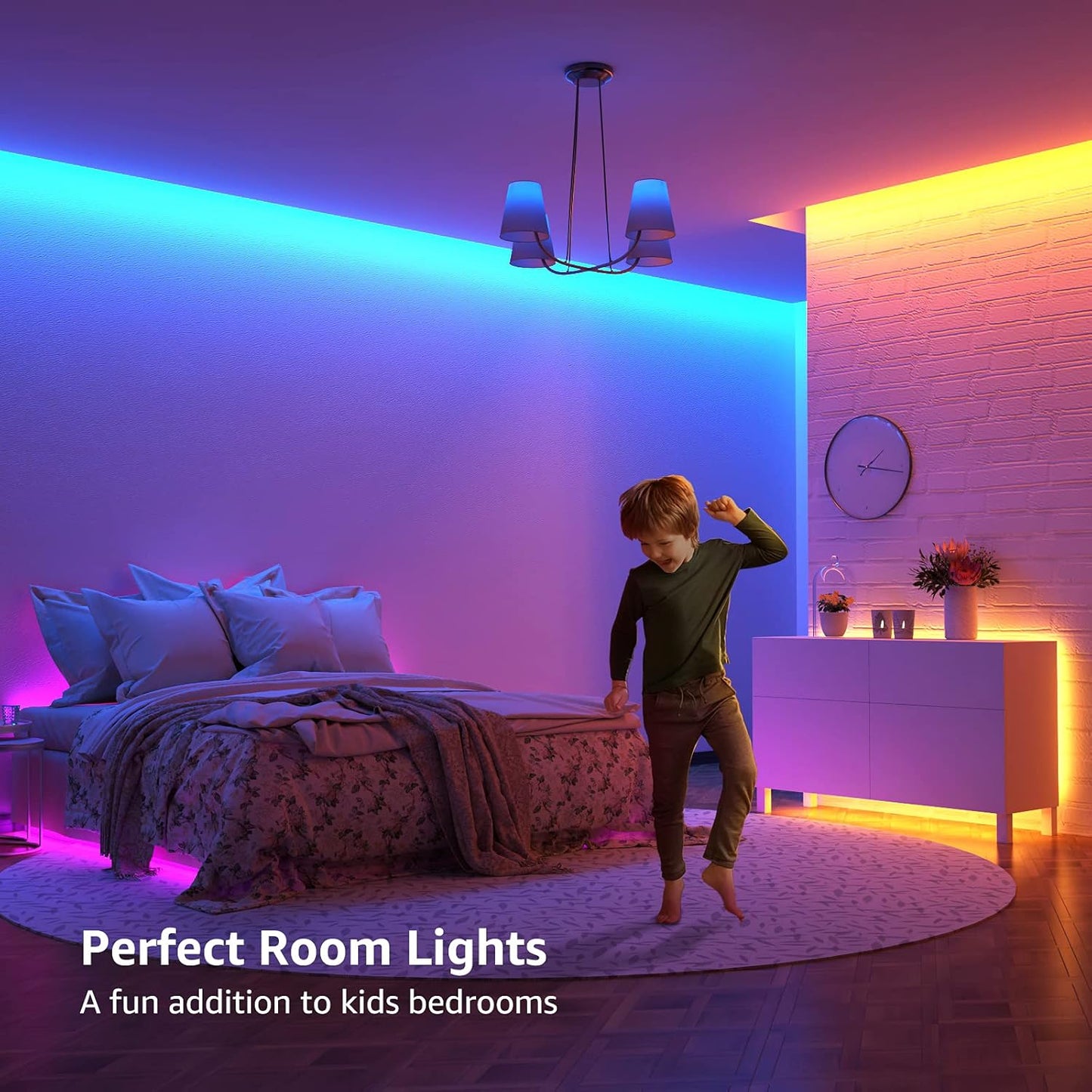 LE LED Strip 20M(2x10M), RGB LED Streifen Band, 5050 SMD 600 LEDs Stripes für Weihnachten, 12V Selbstklebend Lichtband mit Fernbedienung, Flexibel LED Leiste, Lichterkette für Haus, Party, Bar, TV