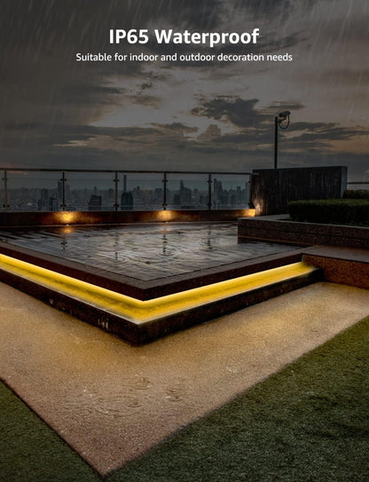 Lepro Smart LED Strip 5M Outdoor, RGB Dimmbar 150 LEDs, Smart LED Streifen Wifi, Wlan LED Band IP65 Wasserdicht, Superhell Selbstklebend Lichtband, Lichterkette Kompatibel mit Alexa, Google Home