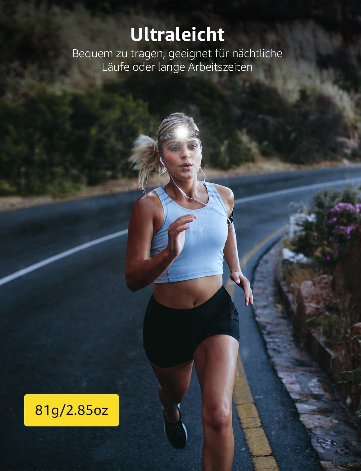 LE Stirnlampe Wiederaufladbar, 1300 Lux Superhell Kopflampe mit Rotlicht, 5 Lichtmodi, IPX4 wasserdichte Mini LED Stirnlampe Stirnleuchte, 2er USB Headlamps für Angeln Campen Joggen