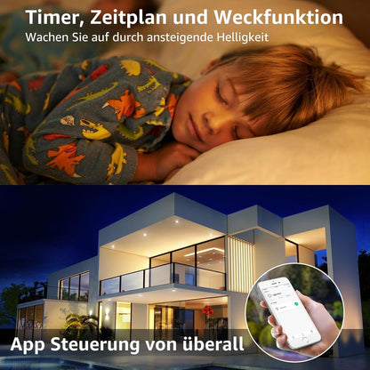 Lepro GU10 Smart Lampe, Wlan Alexa Glühbirnen, Wifi LED Leuchtmittel, 4 Pack (4.5W = 50W, Dimmbare Weiß 2700K-6500K per App oder Sprache), Kompatibel mit Alexa Echo, Google Home