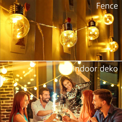 LE Lichterkette Gl¨¹hbirnen Au?en, 7.8M 25LEDs G45 Lichterkette Aussen mit Stecker, 4.5W Warmwei? Lichterketten f¨¹r Garten, Party, Hochzeit, Balkon, Haus Deko, IP44 Wasserdichte