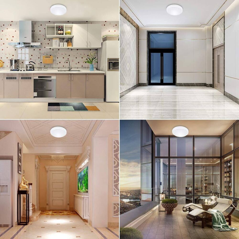 Lepro 24W LED Deckenlampe, LED Deckenleuchte IP54 Wasserfest, 4000K 2200LM Badezimmer Lampe, Rund Badlampe Decke, ideal für Bad Schlafzimmer Flur Küche Wohnzimmer, Neutralweiß, Ø26.5cm