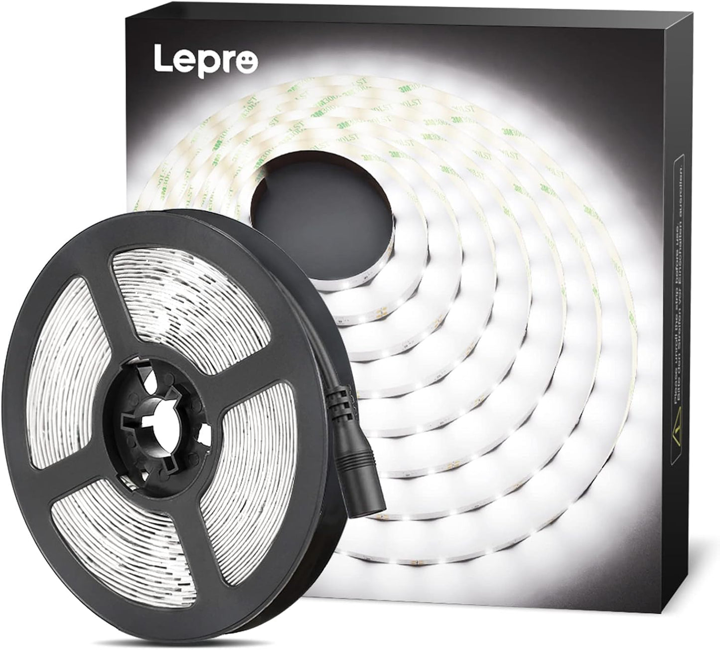 Lepro LED Strip Kaltweiß, 5M LED Streifen 12V Selbstklebend, LED Band mit 300 Stück 2835 LEDs, 6000K 2300 Lumen Weiß Dimmbar Leiste, Kaltweiss DIY Lichtband für Innen Heim Küche Deko,Kein Netzteil