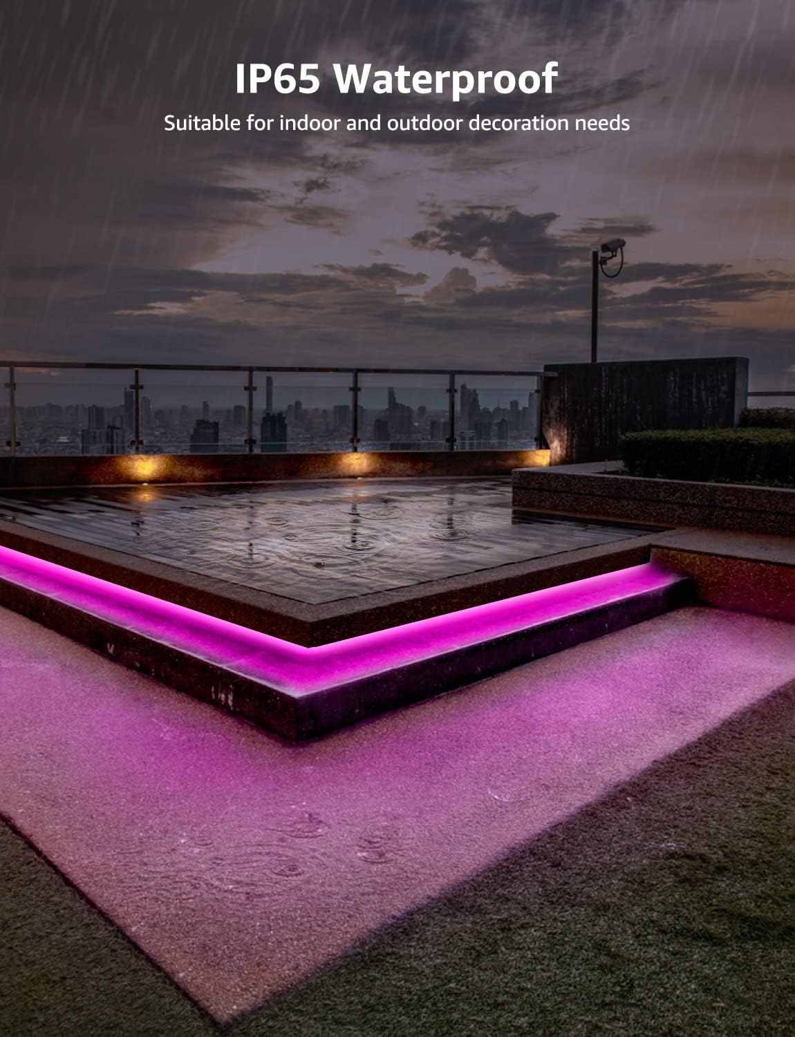 LE Smart LED Strip 5M Outdoor, RGB 150 LEDs, Smart LED Streifen Wifi, IP65 Wasserdicht Wlan LED Band, LED Lichtband Außen, Stripes Lichterkette Leiste Kompatibel mit Alexa, App, Google Home