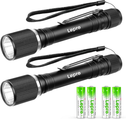 Lepro LED Taschenlampe Klein, Helle Stiftlampe mit Clip, 3 Modi Handlampe, IPX4 Wasserdicht, Robustes Aluminiumgeh?use f¨¹r Camping, Werkstatt, Wandern & Notf?lle, 2x AA Batterien Inklusive