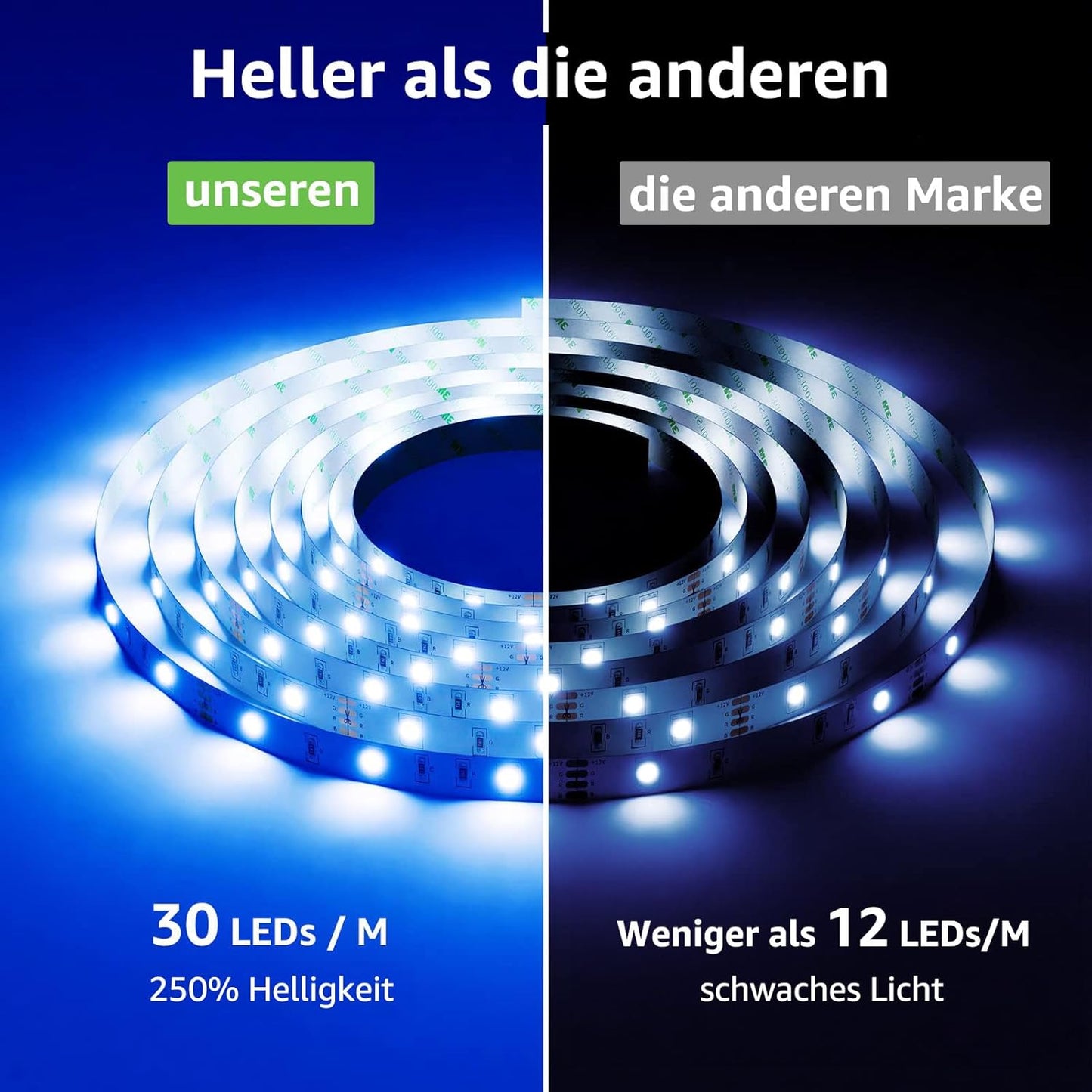 Lepro LED Strip 10M(2x5M), LED Streifen Musik Lichterkette mit Fernbedienung, Band Lichter, RGB Dimmbar Lichtleiste Light, Lichtband Leiste, Bunt Kette für Party Weihnachten Deko