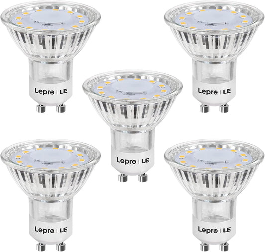 Lepro GU10 LED Lampe, 3W 250 Lumen LED Leuchtmittel, 2700 Kelvin Warmweiß, 100 Grad Abstrahlwinkel, 5er Pack