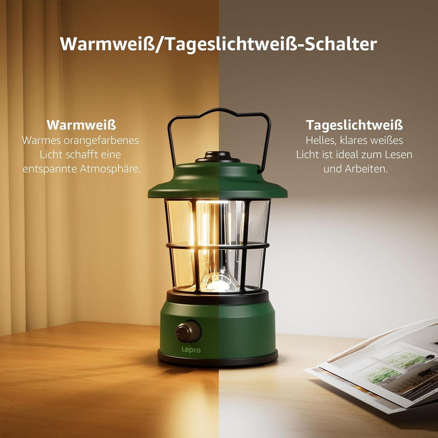 Lepro USB LED Campinglampe£¬Green