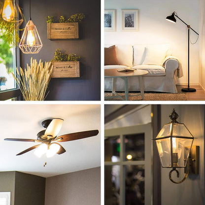 Lepro E27 LED Vintage Glühbirne, 4.8Watt 470 Lumen Birne, Ersetzt 40W ST64 Retro Lampe, 2500Kelvin Warmweiß E27 Retro Beleuchtung, 360° Led Filament, 6er Stück