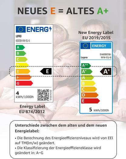 Lepro E14 LED Lampe, 6er-Pack, 4.9W 470 Lumen Glühbirne,entspricht 40W Glühlampe, 2700 Kelvin Warmweiß, P45 180° Abstrahlwinkel Energiesparlampe
